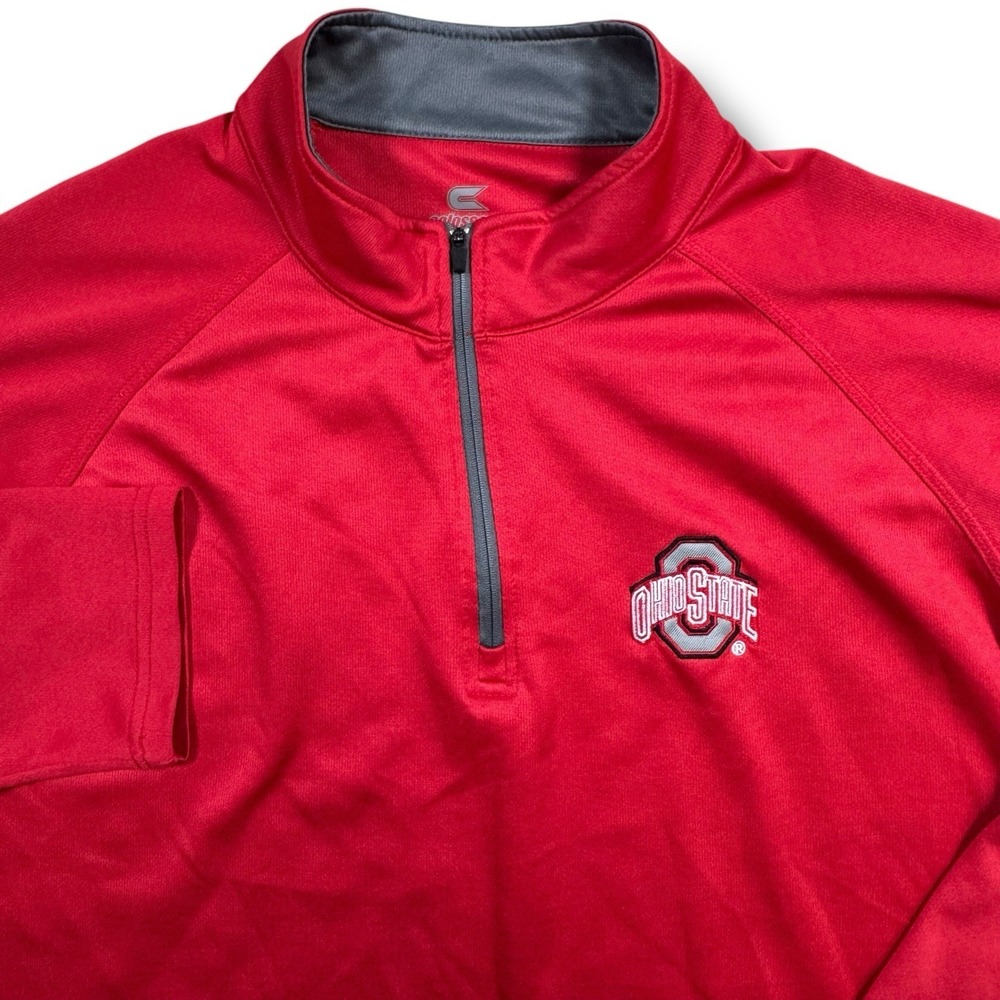 Ohio State Buckeyes Colosseum Sweatshirt Men's XXL‎ Red  Football Quarter Zip